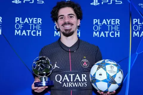 فيتينيا يفوز بجائزة أفضل لاعب في نهائي دوري أبطال أوروبا (أرقام)
